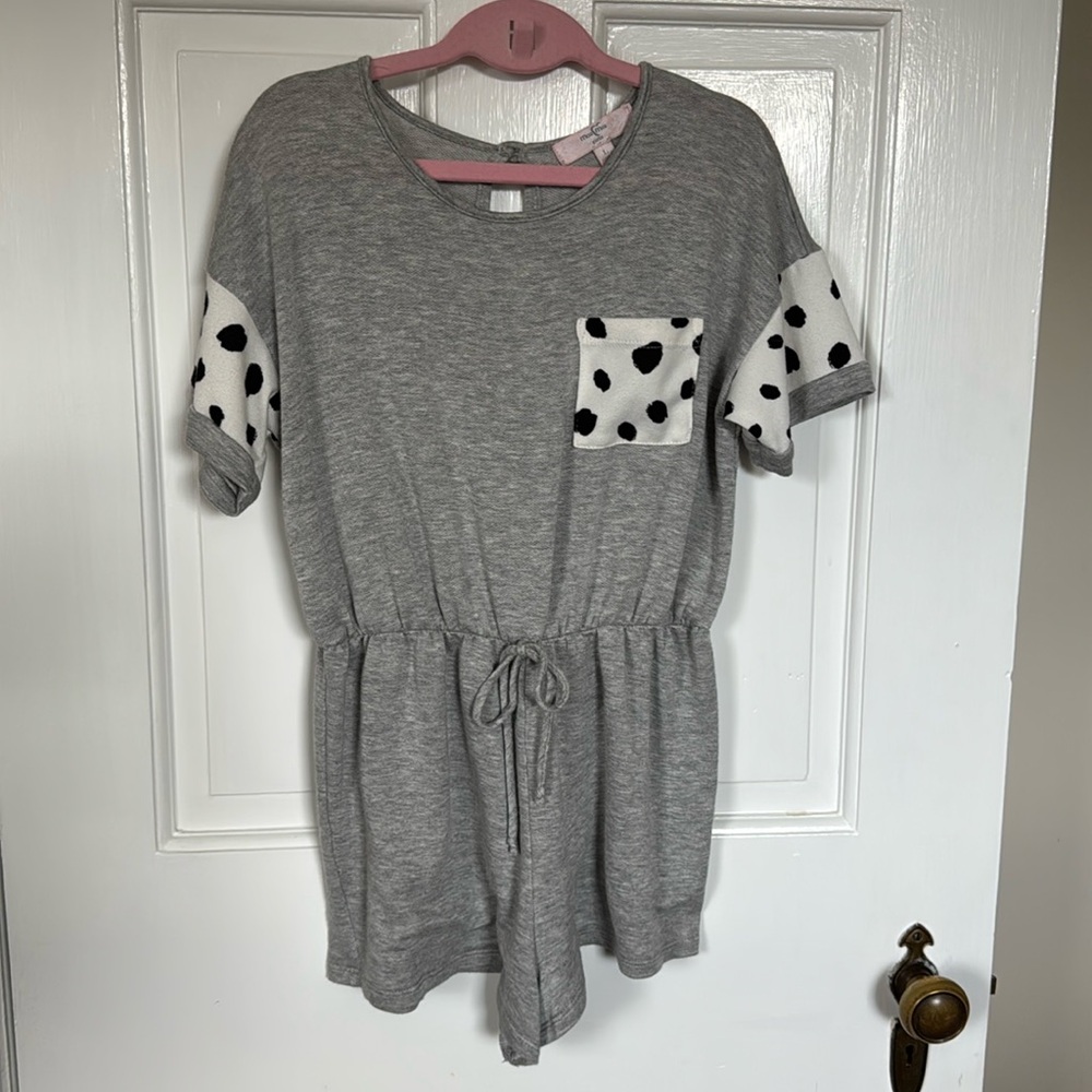 Moa Moa Girls Gray Romper Size L